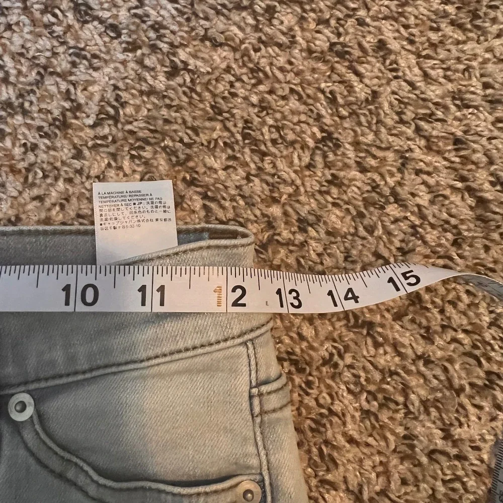 Banana Republic Universal Jean High Rise Raw Hem Light Wash Denim Size 1‎